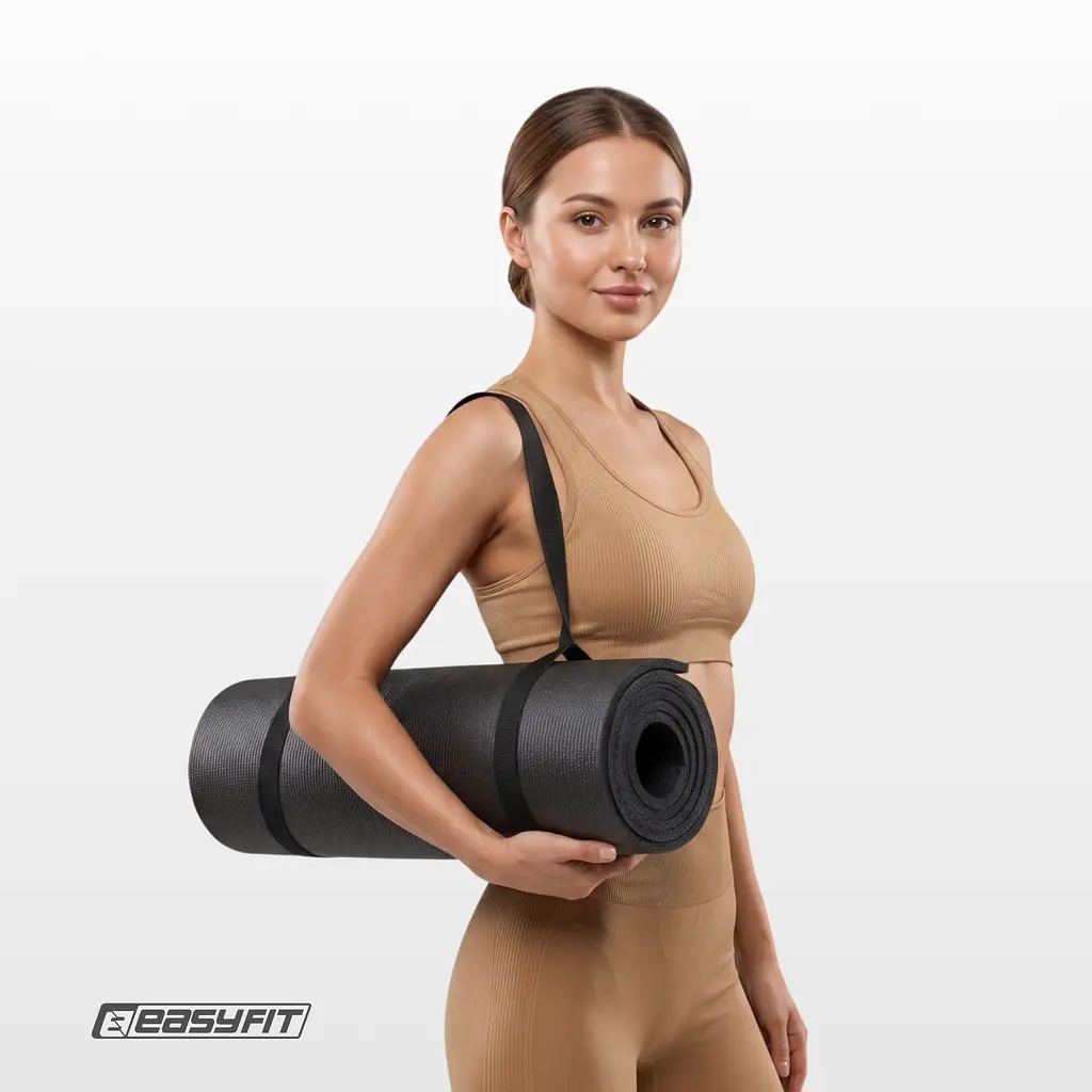 Килимок для фітнесу та йоги EasyFit NBR 8 мм чорний - фото 12