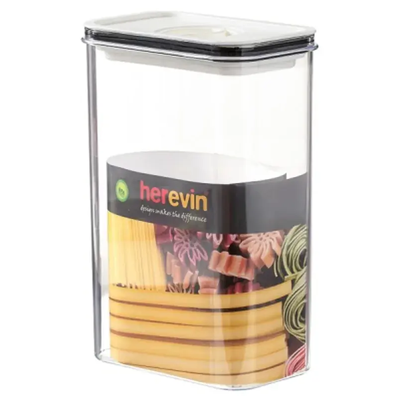Харчовий контейнер Herevin Canister-Vacuum Lid-White-Black вакумна кришка 2.5 л (161189-000) - фото 2