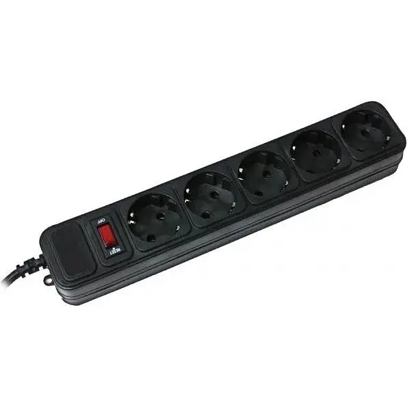 Фільтр-подовжувач мережевий Gembird 4.5м 5 розеток black (SPG5-G-15B) - фото 2