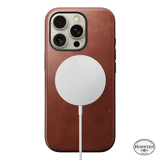 Кожаный чехол Nomad Modern Horween Leather Case Olde Dublin для iPhone 16 Pro (NM01686385) - фото 2