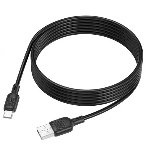 Кабель BOROFONE BX113 Lenny Silicone для Type-C 3A/2m чорний - фото 4