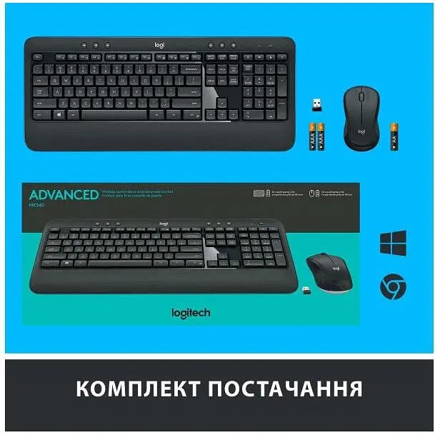 Комплект беспроводной Logitech MK540 Black USB - фото 10
