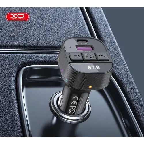 ФМ-модулятор XO BCC17 Smart Bluetooth MP3 A+C Dual Port PD30W Чорний - фото 5