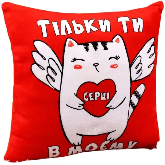 Подушка з принтом №2 00862-0099 Червоний (2000989416234)