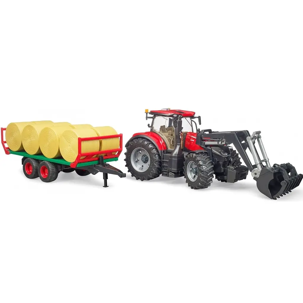 Трактор Bruder Case IH Optum 300CVX із причепом для тюків, 1:16 (03198) - фото 4