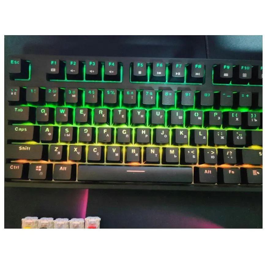 Клавиатура игровая 1stPlayer MK-8 Gateron Titan Yellow Switch с подсветкой black (448930) - фото 7