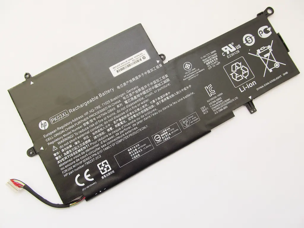 Акумулятор для ноутбука HP Spectre x360 13-4100 PK03XL, 4810 mAh (56Wh), 3cell, 11.4V, Li-ion, чорний - фото 2