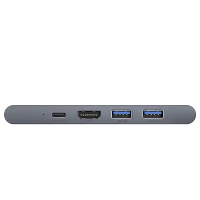 Концентратор Baseus USB-C Thunderbolt 7-in-1 2xUSB 3.0 + 1xUSB-C PD + HDMI 4K60Hz + SD/TF + 1xRJ45 1000Mbps gray (CAHUB-L0G) - фото 3