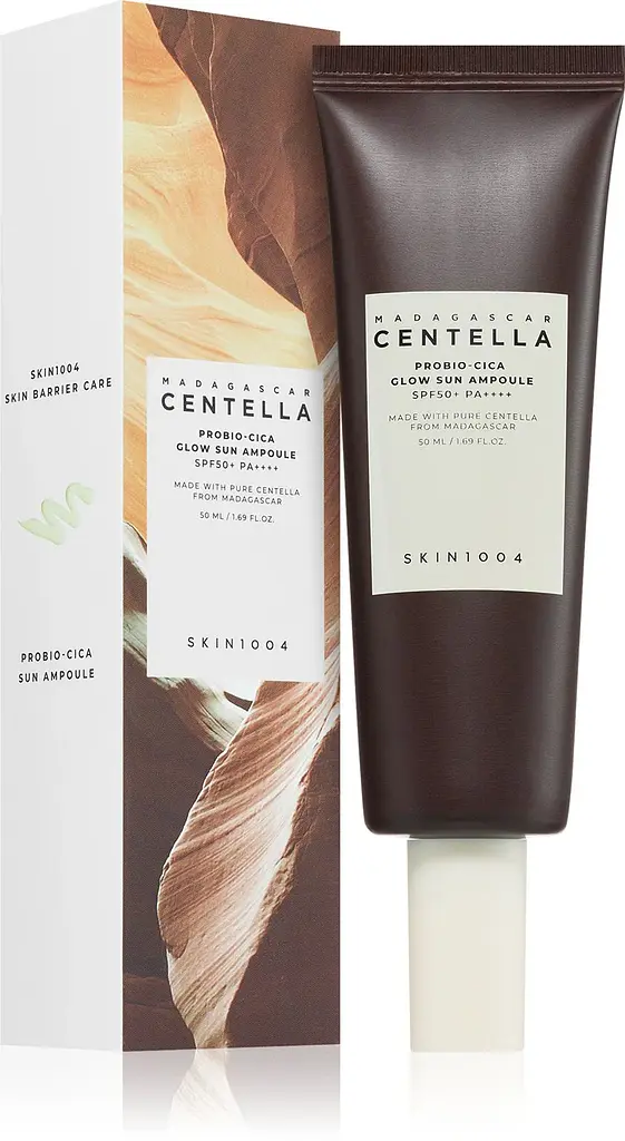 Захисна сироватка відновлюючий бар’єр шкіри SKIN1004 Madagascar Centella Probio-Cica Glow Sun Ampoule 50 мл