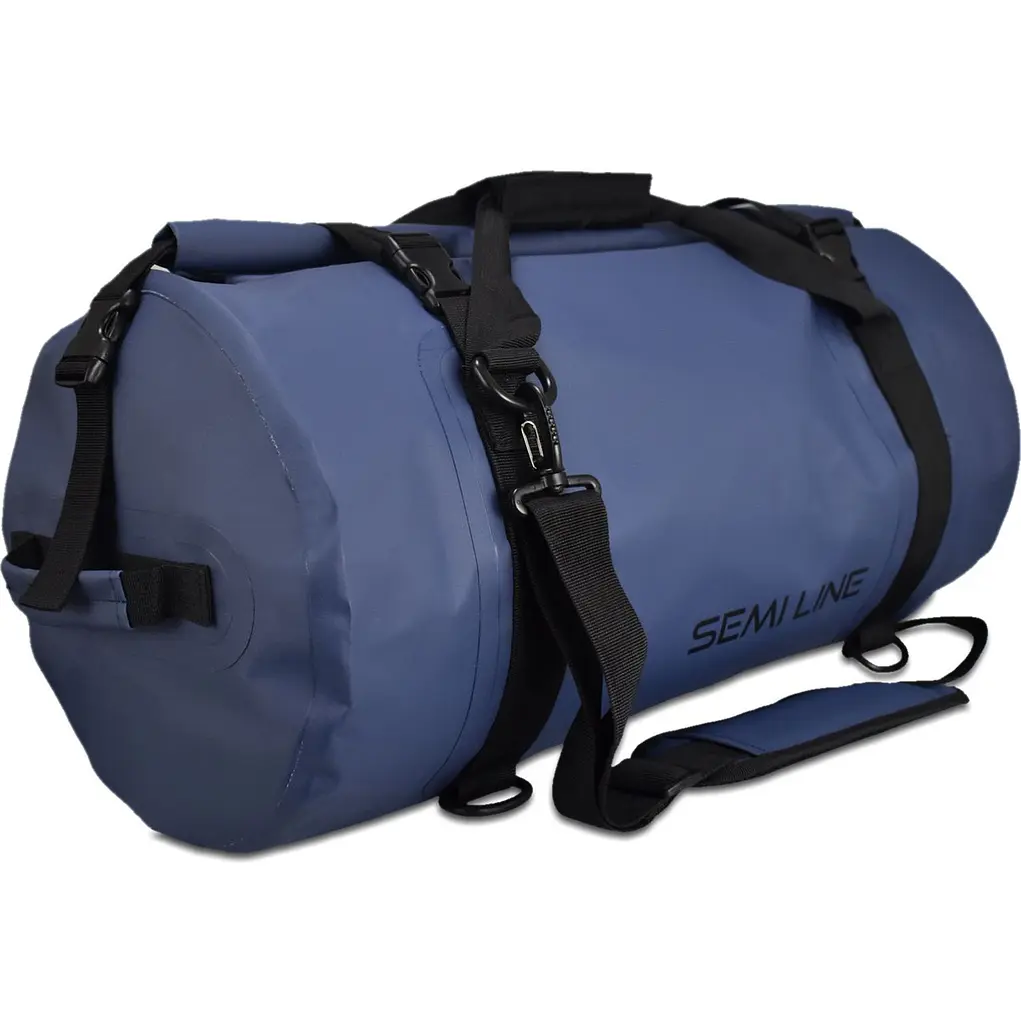 Водонепроникна гермосумка Semi Line 50 Waterproof Navy, 50 л, PVC/поліестер, roll-top, плечовий ремінь, синій - фото 2