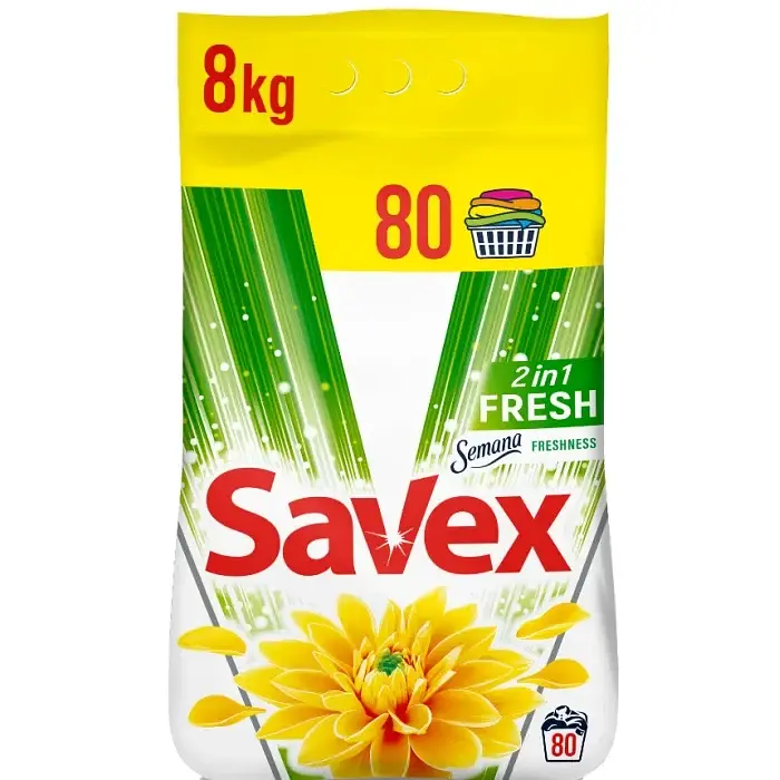 Пральний порошок Savex Premium Fresh автомат, 8 кг, 53 прання