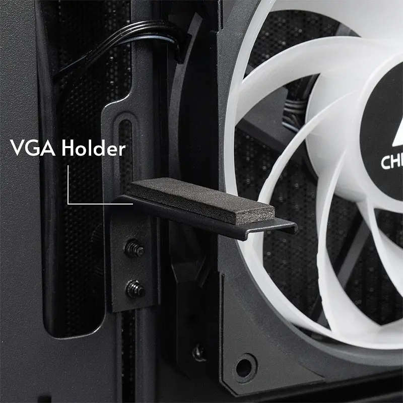 Корпус Chieftec VISTA GT-01B-OP 3x120mm A-RGB, ATX, без Блок живлення, Чорний - фото 10