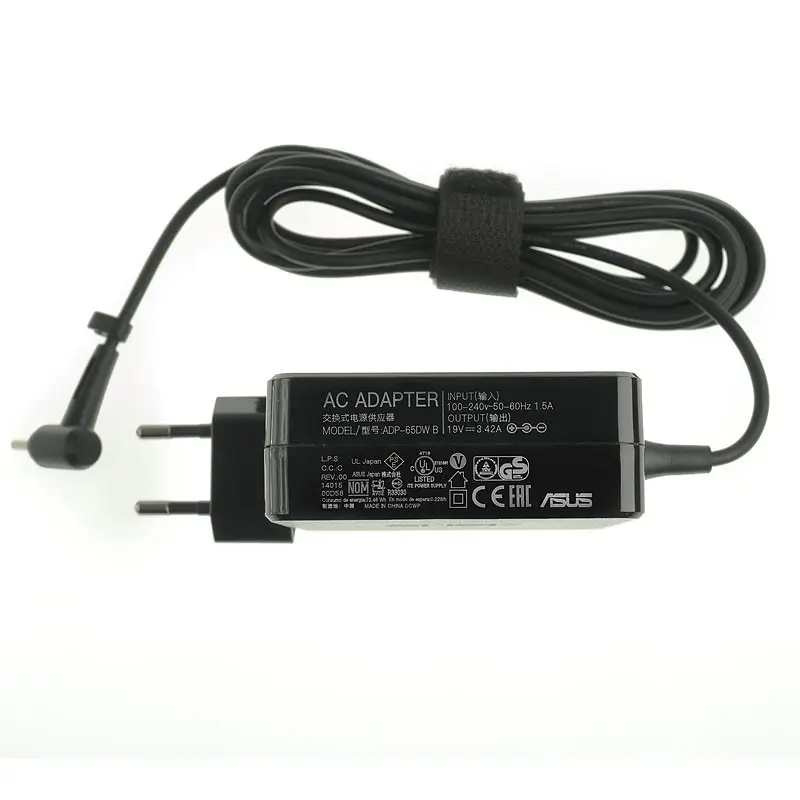 Блок живлення для ноутбука Asus 19V 3.42A 65W 3.0*1.1мм квадратний корпус чорний (адаптер+перехідник) - фото 3