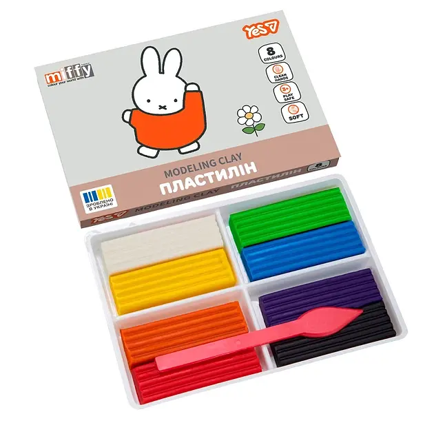 Пластилін "Yes" Miffy 8 кольор. 160гр №540717 - фото 2