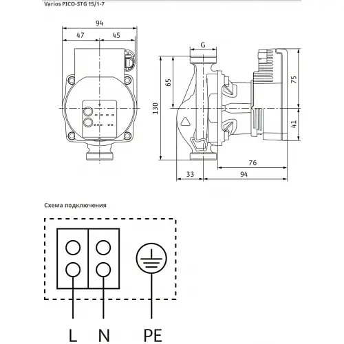 Циркуляційний насос Wilo Varios PICO-STG 25/1-7-130 (4215541) - фото 2