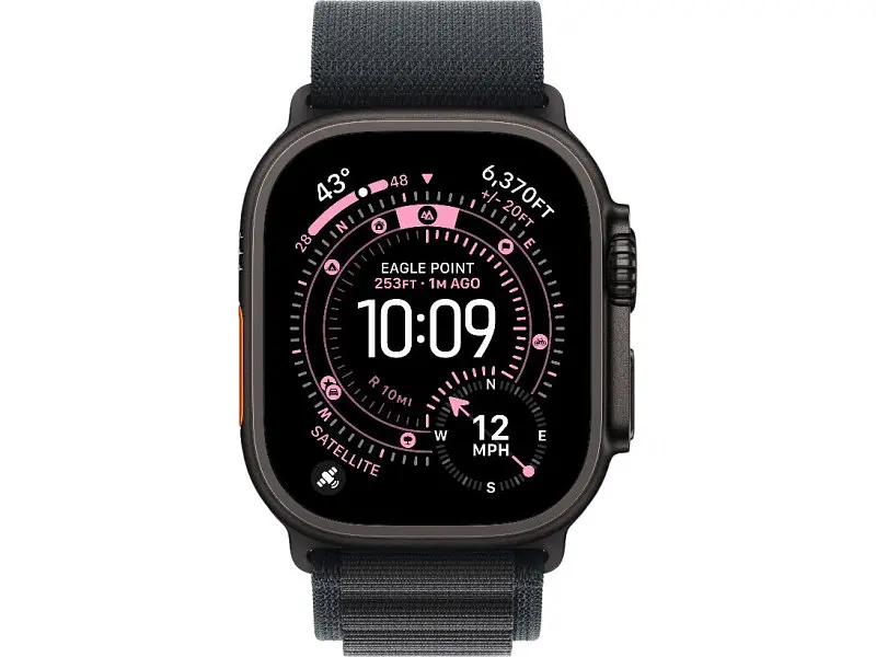 Смарт-годинник Apple Watch Ultra 3 GPS + Cellular 49mm Black Tit. Case w. Black Alpine Loop - Medium (MF0V4) - фото 2