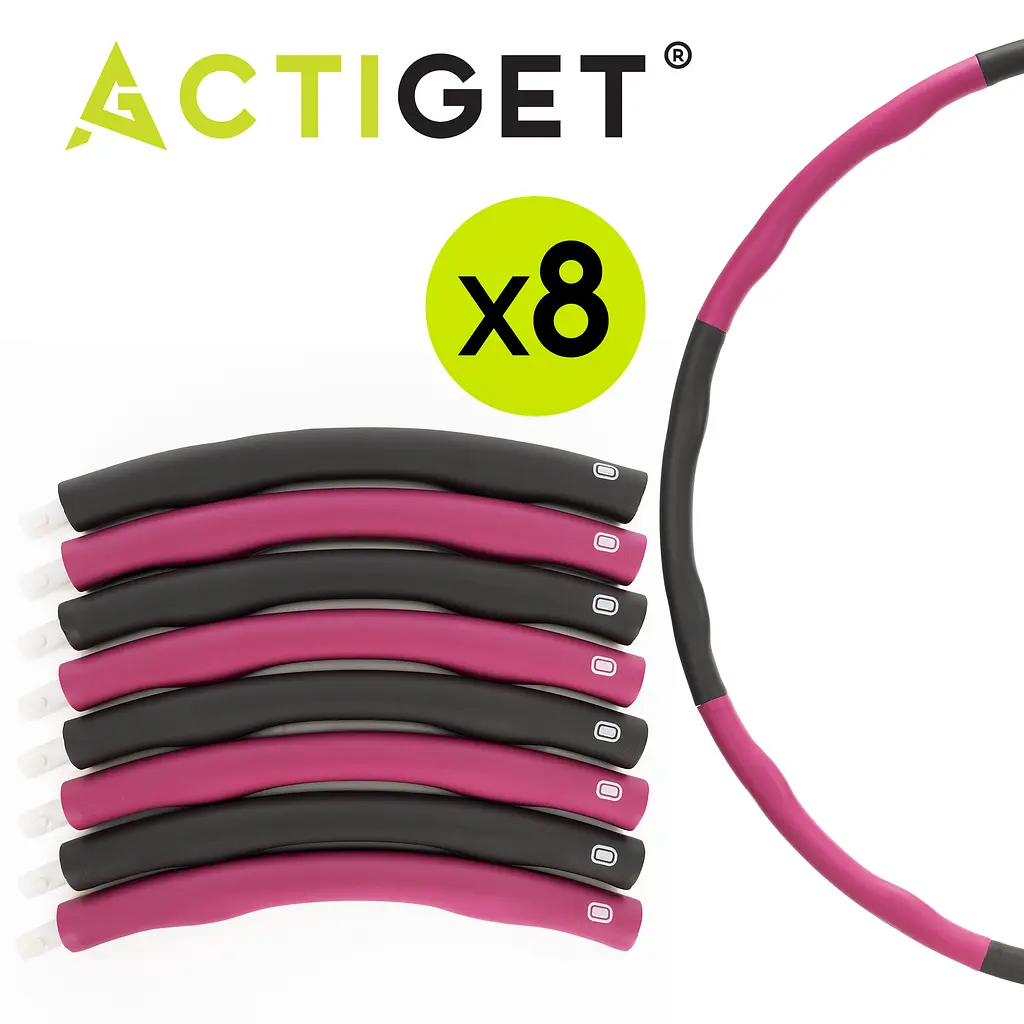 Обруч для талії Actiget (хулахуп) м'який, складний 88 см 1 кг ACT0132 Grey/Pink - фото 5