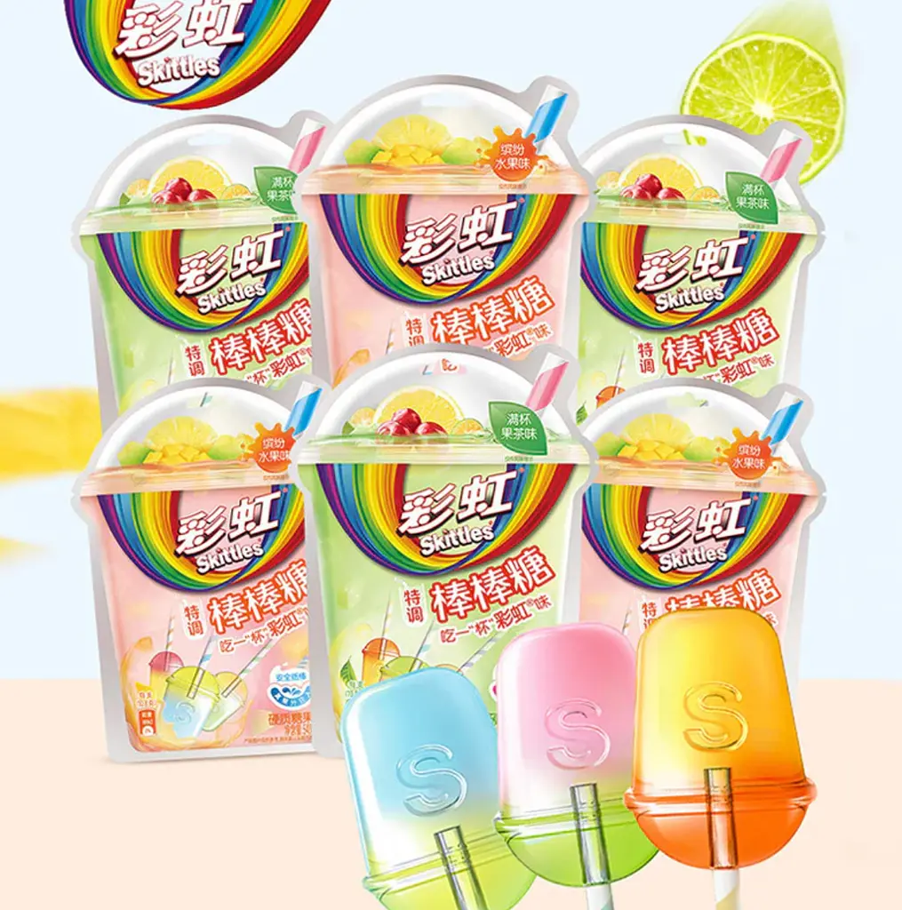 Льодяники Skittles Lollipop Fruit Pink Pack 54г - фото 5