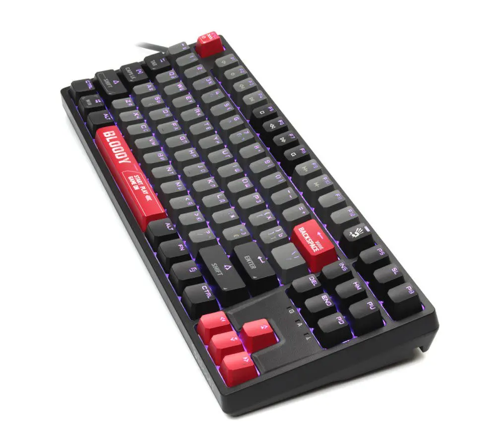 Клавіатура ігрова механічна A4Tech S-87 Bloody Black, BLMS Red Plus Switch, Eng/Rus/Укр - фото 4