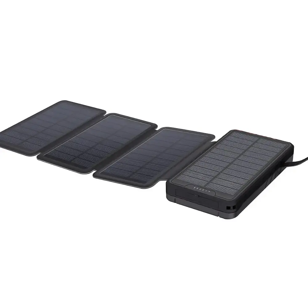 Універсальна зарядна батарея PowerBank iBattery YD-820S 26800mAh із сонячними панелями та ліхтариком (Чорний) - фото 3