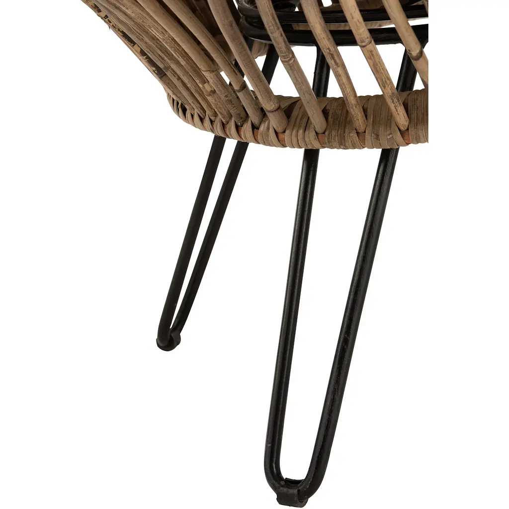 Крісло J-line з бамбука та ротанга з подушкою на ніжках (1715) - фото 4