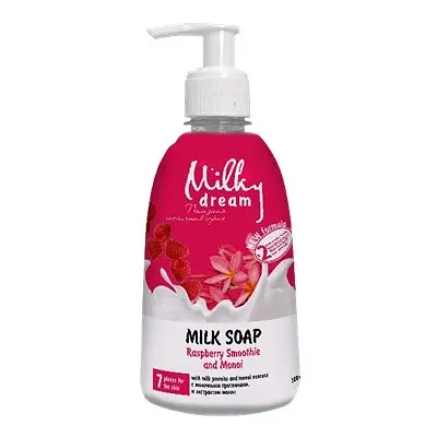 Рідке крем-мило Milky Dream Малинове смузі та моной флакон 500 мл NEW