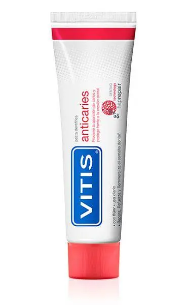Зубна паста VITIS ANTICARIES (Антикарієс), 100 мл — Потрійний захист емалі (1450 ppm F + Гідроксиапатит) - фото 2