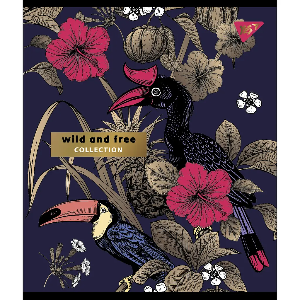 Набір зошитів Yes Wild and free Pantone Gold А5 в клітинку 96 аркушів 5 шт. (766902) - фото 5