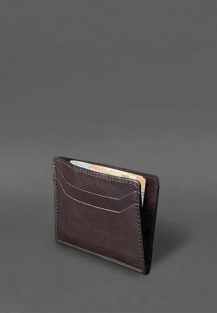 Кожаный кард-кейс (портмоне) 10.0, коричневый - фото 3