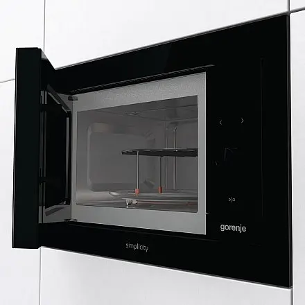 Мікрохвільова піч Gorenje вбудовувана Simplicity 23л 900Вт гриль дисплей чорний - фото 2