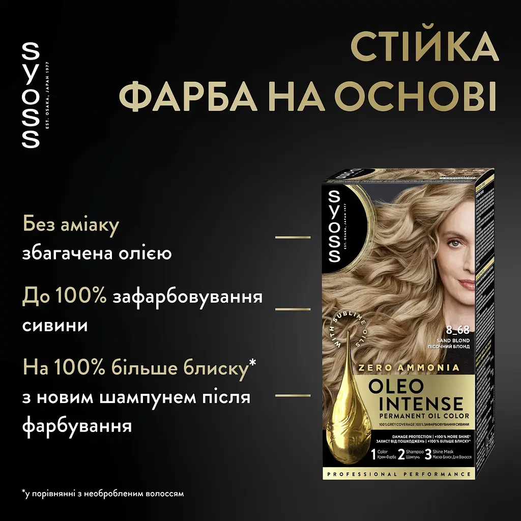 Стійка фарба для волосся Syoss Oleo Intense 8-68 перлинний блонд 115 мл - фото 9