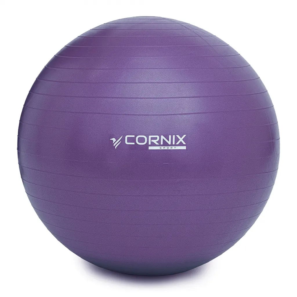 М'яч для фітнесу (фітбол) Cornix 65 см Anti-Burst XR-0022 Violet - фото 2