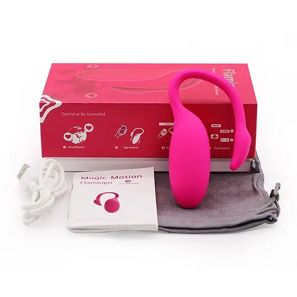 Віброяйце з керуванням зі смартфона Magic Motion Flamingo 7.2 см рожевий - фото 10