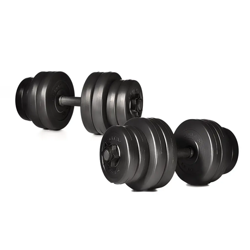Набір композитних дисків Elitum Titan 59 кг для гантелей і штанг + 2 грифи duplication - фото 3