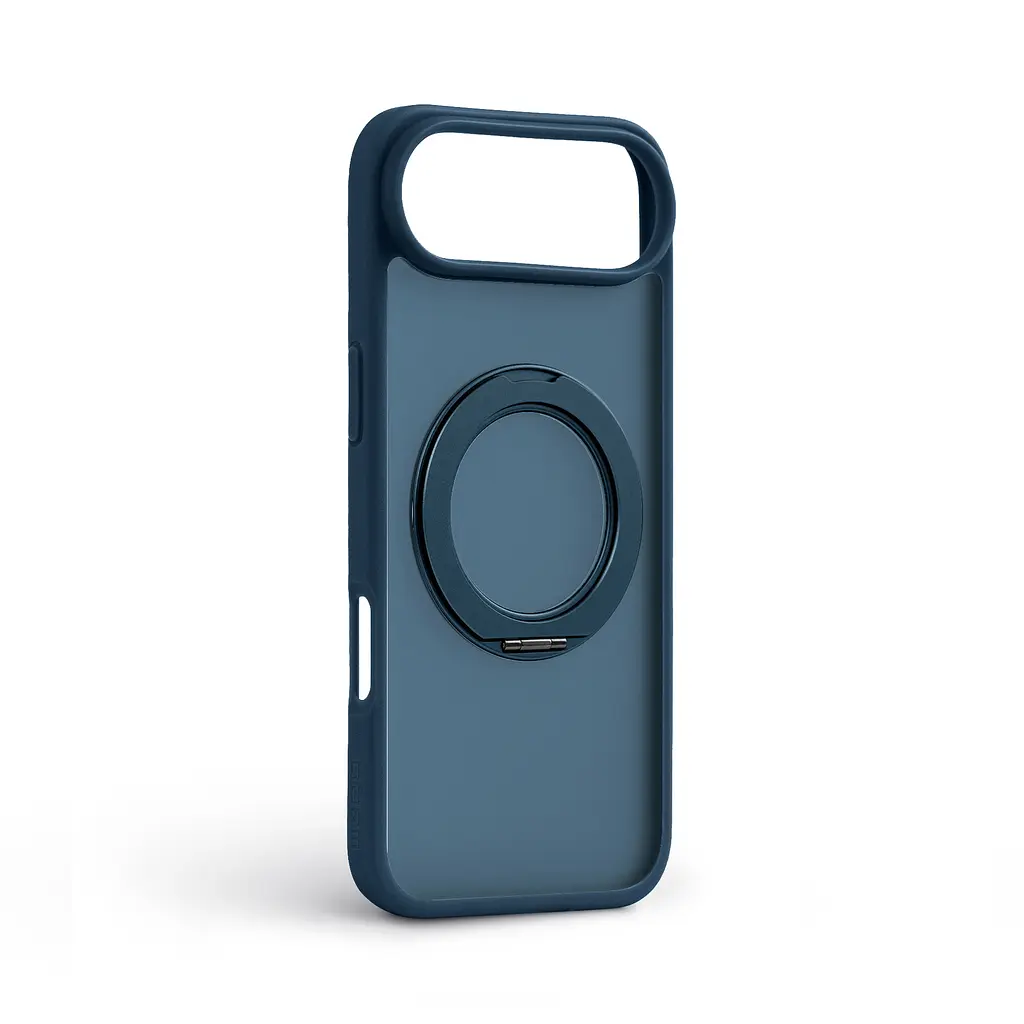 Противоударный чехол-панель для Apple iPhone 17 Air, Unit Stand2, синий, силикон + поликарбонат, защита всего корпуса, с подставкой, поддержка магнитных держателей и беспроводной зарядки (MagSafe), ArmorStandart (ARM86344) - фото 2