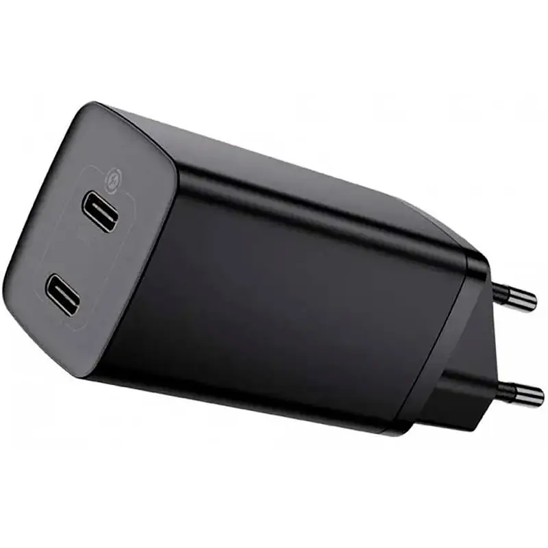 Мережевий зарядний пристрій Baseus GaN Lite 2Type-C 65W CCGAN2L-E01 Black - фото 3