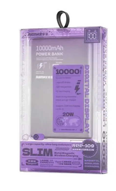 Павербанк Remax RPP-109 10000mAh 20W Metal MagSafe Power Bank Grey - фото 2