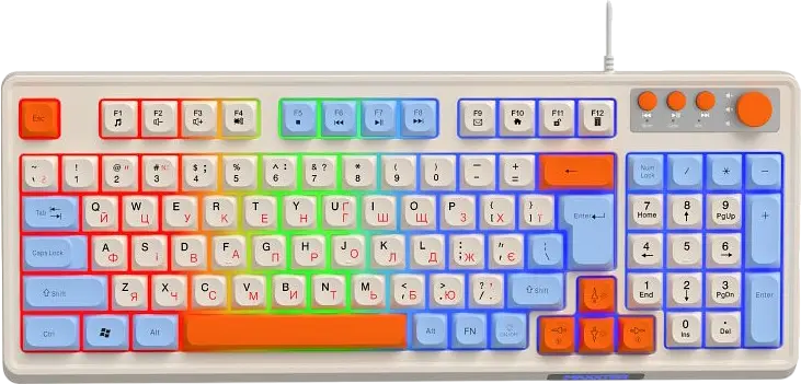 Клавіатура Maxxter KBG-3C01-UA White - фото 4