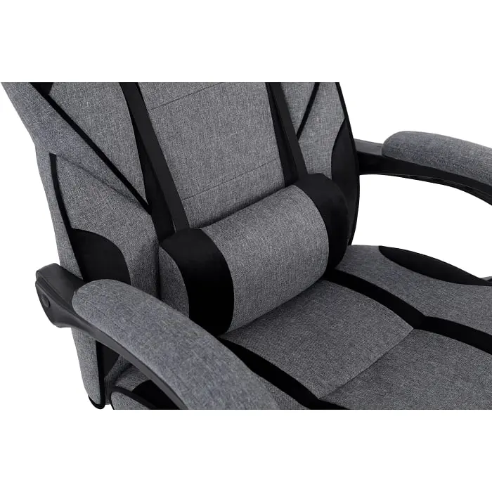 Геймерське крісло GT Racer сіре з чорним (X-2749-1 Fabric Gray/Black Suede) - фото 4