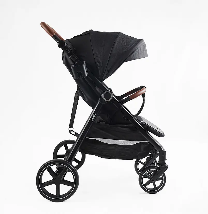 Коляска прогулочная детская JOY Sevillia S-62892 рама алюминиевая, футкавер, подстаканник, дождевик, в коробке (6800083628921) - фото 2