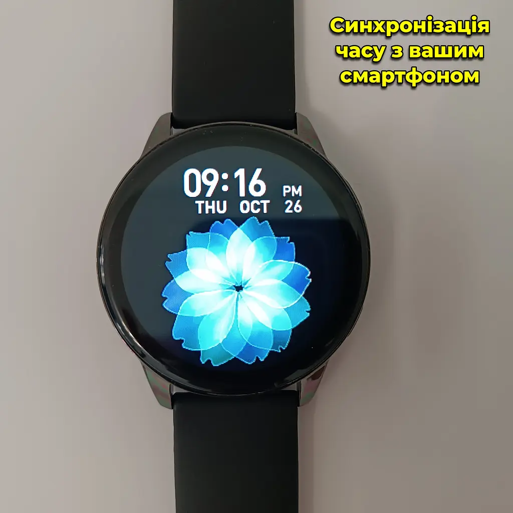 Смарт годинник T2 Pro Active 2 Bluetooth, встановлення свого фону, прийняття/здійснення дзвінків Чорний - фото 2
