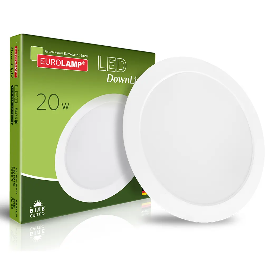 Світильник Eurolamp Downlight NEW 20W 1900lm 4000K (LED-DLR-20/4(new)) - фото 2