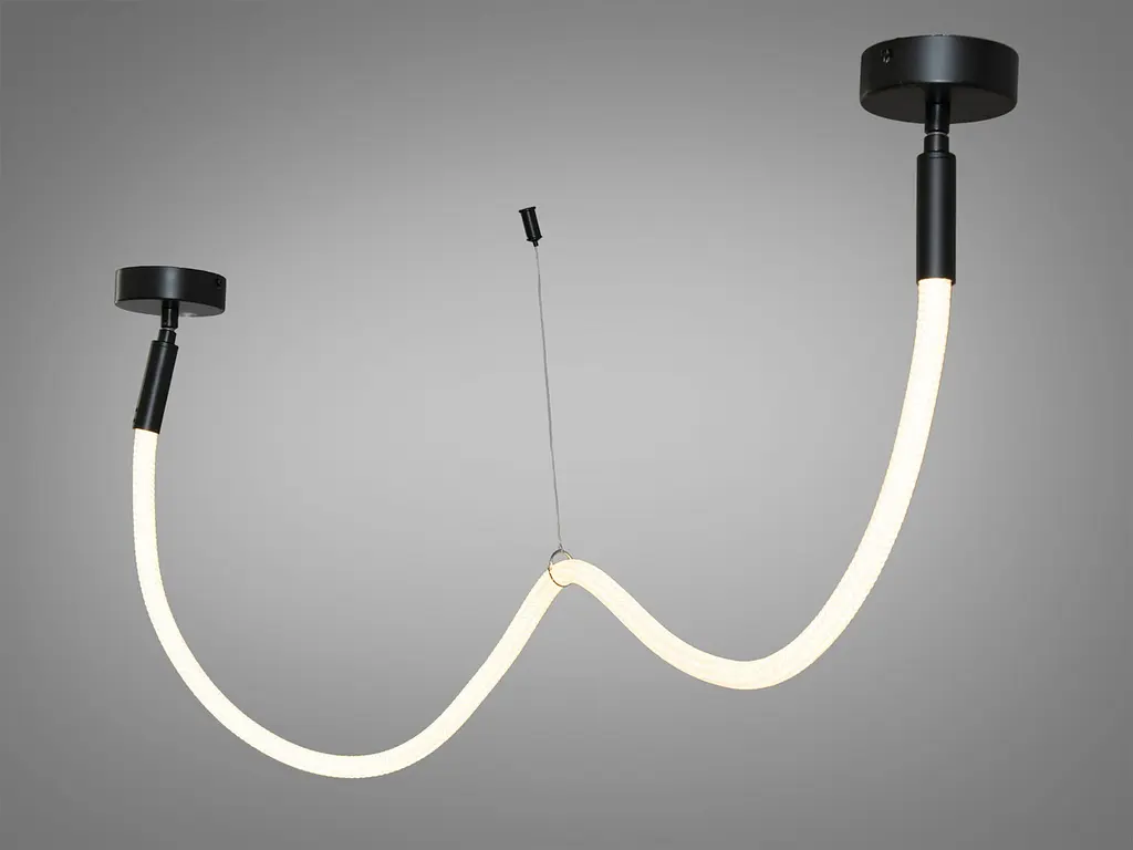 Стельова люстра LED Diasha 9610-1500BK Мотузка, 17W, 935 лм, чорний, для низьких стель, сучасний стиль для коридору, вітальні, - фото 2