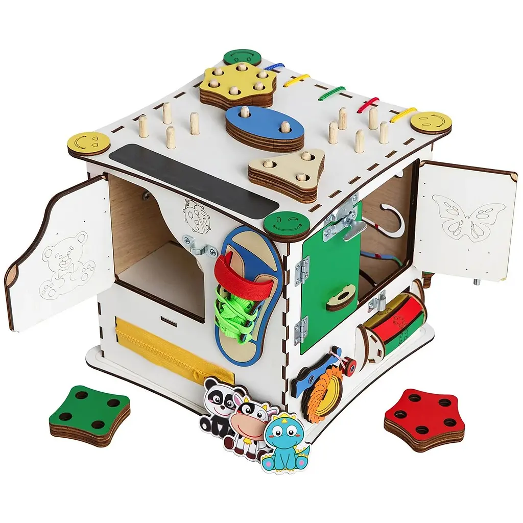 Бизикуб GoodPlay развивающий 25х25х25 см (K008) - фото 10