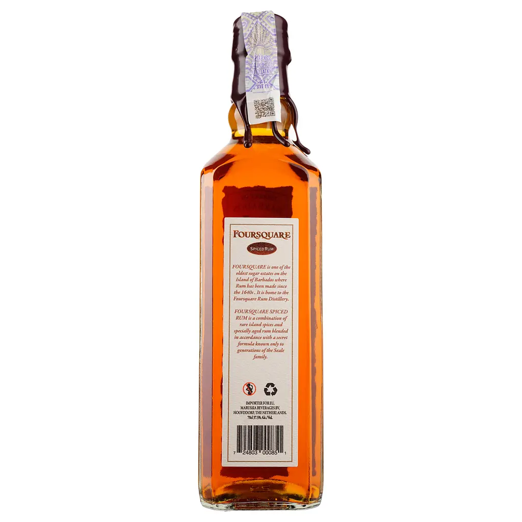 Ром Foursquare Rum Spiced, 37,5%, 0,7 л - фото 2