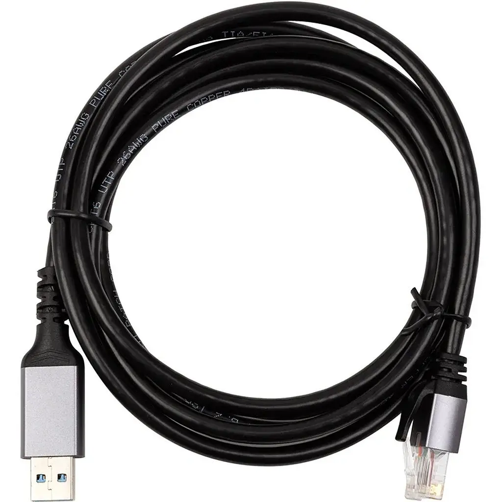 Кабель PowerPlant CAT6 UTP, USB3.0 Type-A - RJ45 2 м