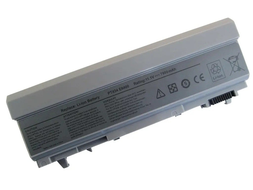 Акумулятор для ноутбука Dell Latitude E6400 PT434, 7800 mAh, 9cell, 11.1V, Li-ion, серая, - фото 2