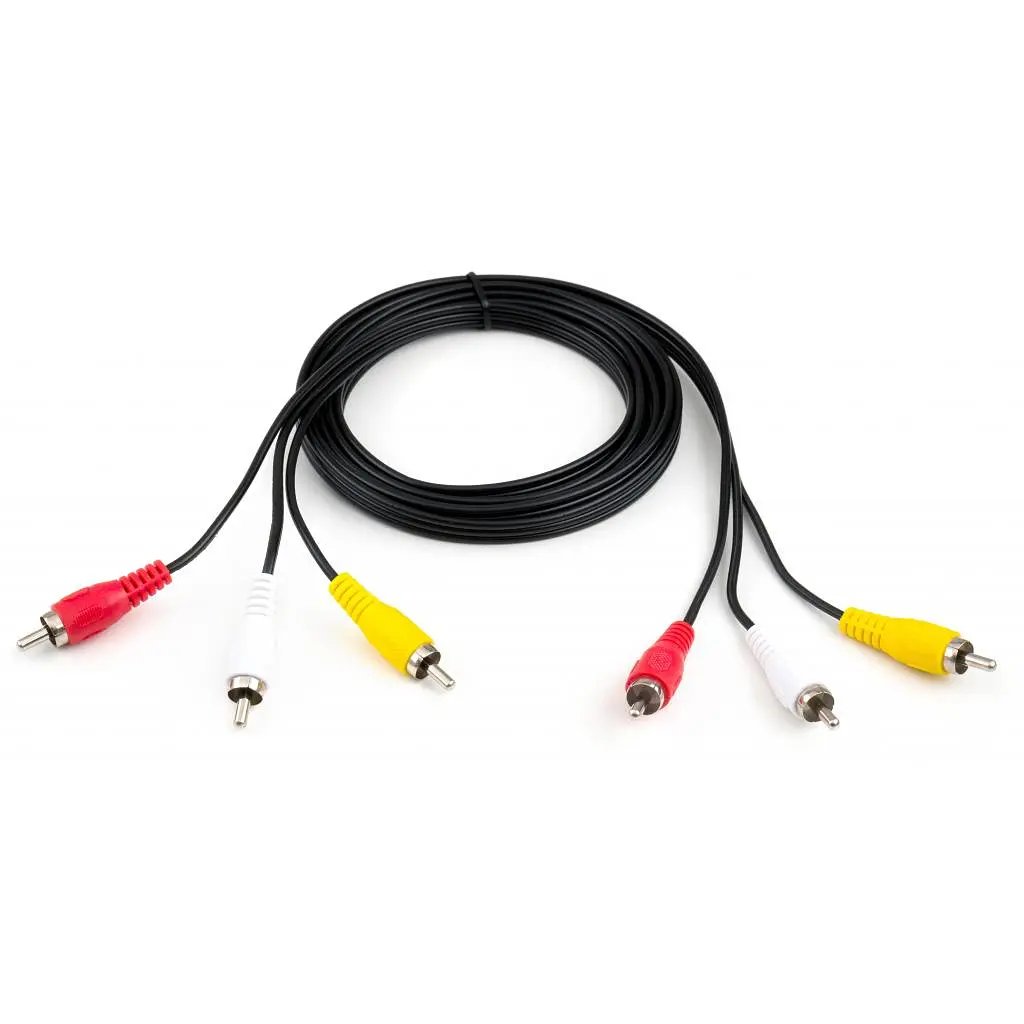 Кабель мультимедійний 3xRCA M to 3xRCA M 1.8m Vinga (VCP3RCA1.8) - фото 2