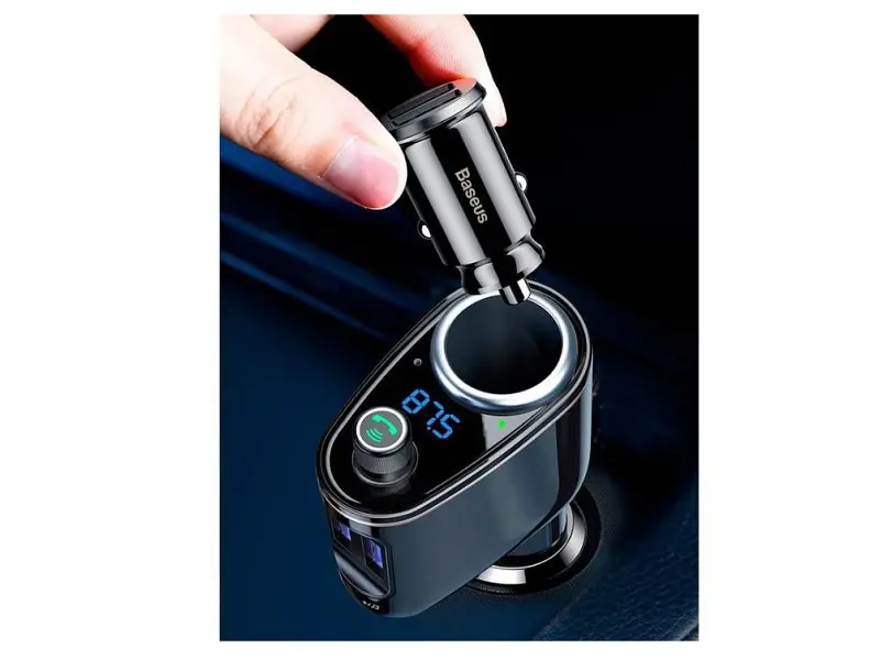 Автомобільний зарядний пристрій з FM-трансмітером BASEUS Locomotive Bluetooth MP3 Vehicle Charger(CCALL-RH01) - фото 7