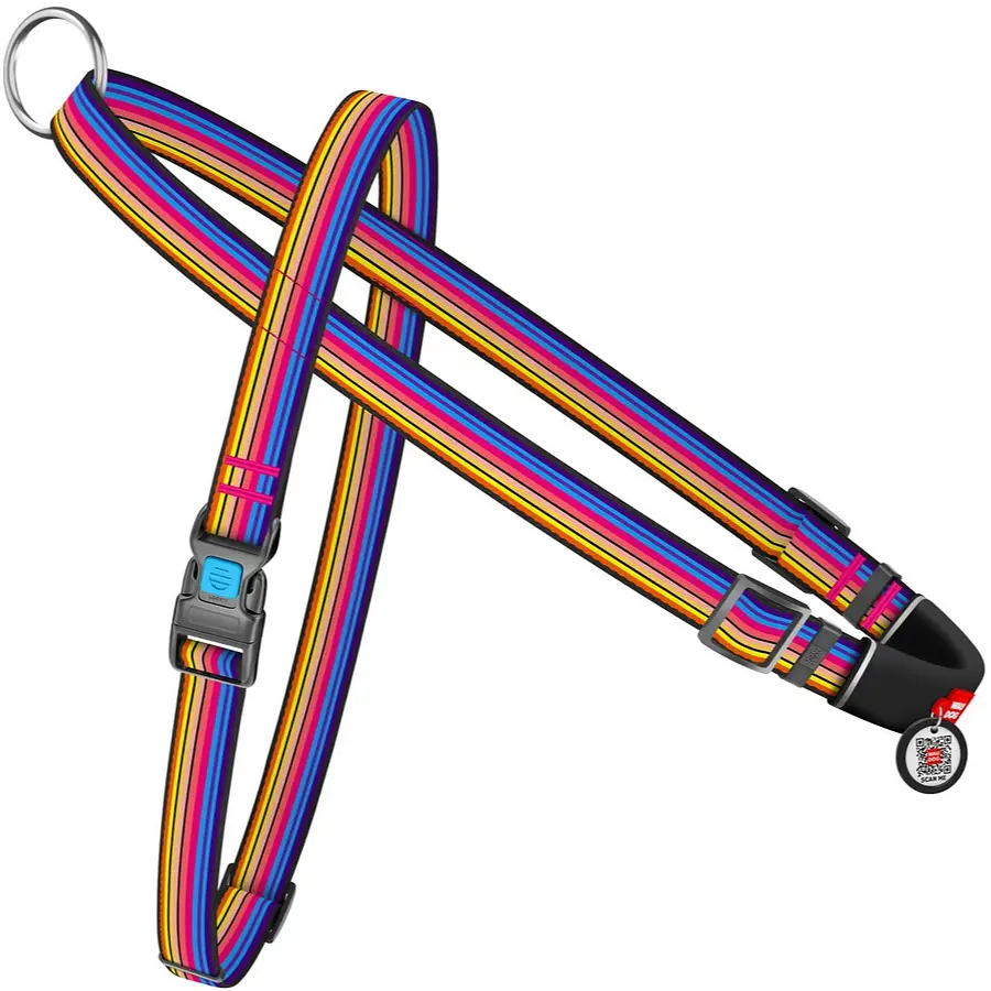 Шлея для собак Waudog Nylon з QR-паспортом Лінія 1 S (5469)